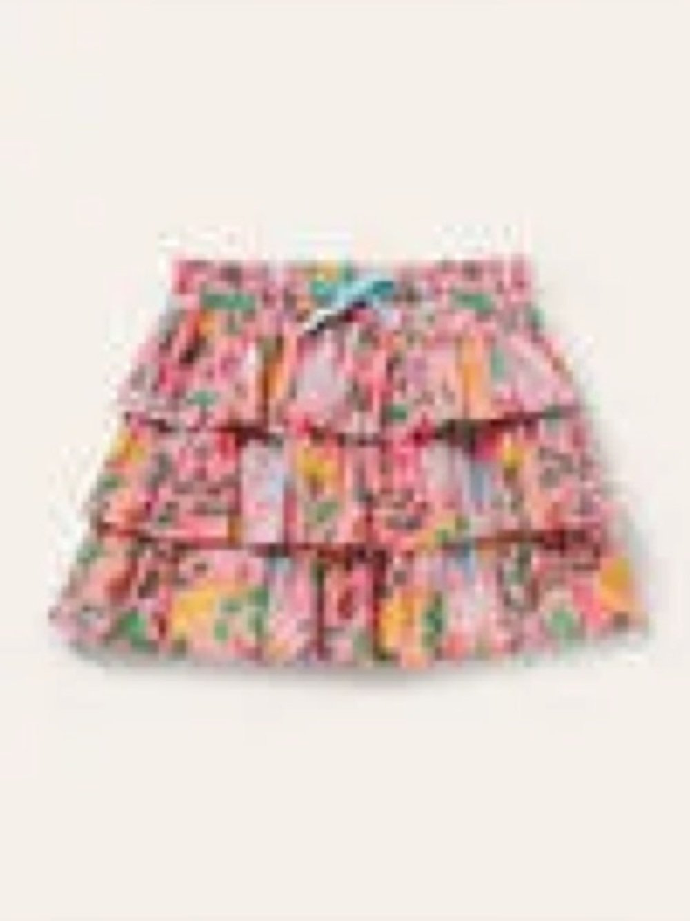 Tiered Woven Skort	| Pink Lemonade Jungle